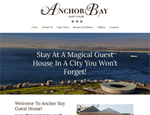 Tablet Screenshot of anchorbayguesthouse.com